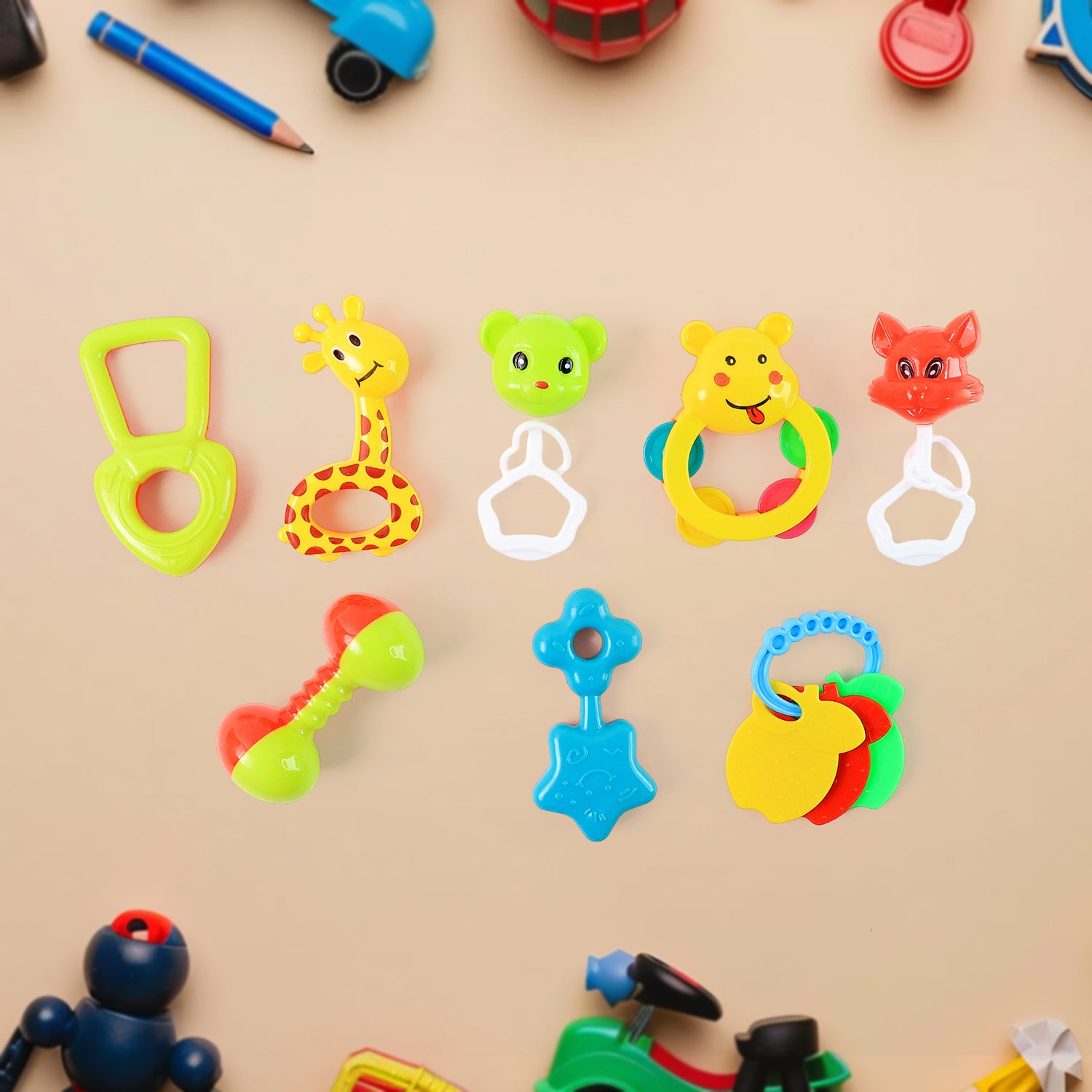 Baby Rattle Toy Collection For Infants 8 Pcs Set Baby Rattle Toy Collection For Infants 8 Pcs Set